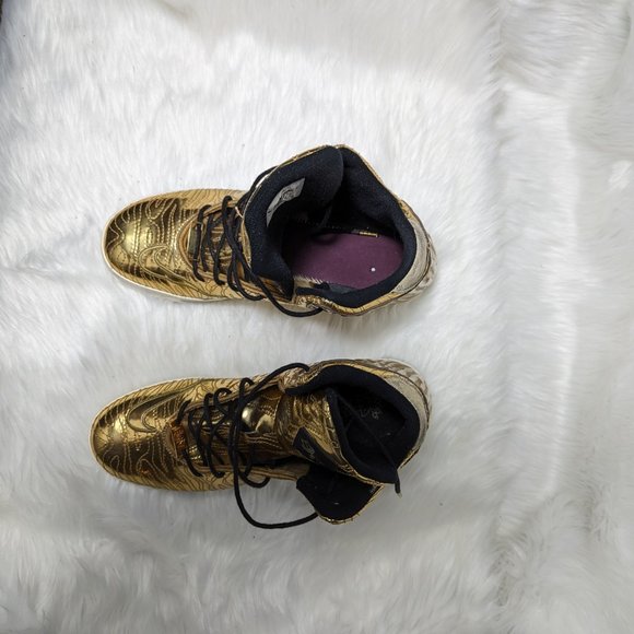 Size 9 - Nike LeBron 11 NSW Lifestyle QS Black History Month golden color - Picture 6 of 12